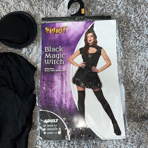 Black Magic Witch Halloween Costume Small Witchy Goth Cosplay Whimsygoth Magic - Picture 15 of 15